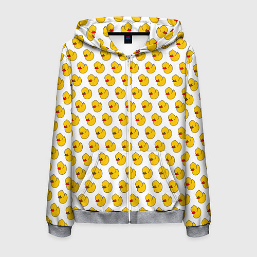 Мужская толстовка на молнии Ути белый / 3D-Меланж – фото 1