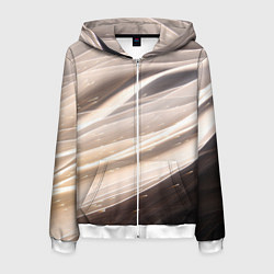 Мужская толстовка на молнии Абстрактные волны и огни бесконечности