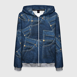 Мужская толстовка на молнии Джинсовка jeans
