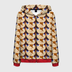 Мужская толстовка на молнии Тарталья лицо МЕМ Genshin Impact