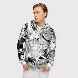 Толстовка 3D на молнии мужская Да я паук и что с того pattern, цвет: 3D-белый — фото 2