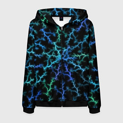 Толстовка 3D на молнии мужская MOLNYA DYE, цвет: 3D-черный