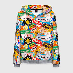 Мужская толстовка на молнии Skzoo stickers characters