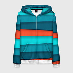 Мужская толстовка на молнии Геометрические непараллельные пластины