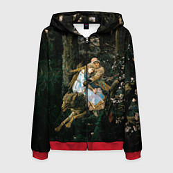 Толстовка 3D на молнии мужская Васнецов Иван царевич на Сером Волке, цвет: 3D-красный