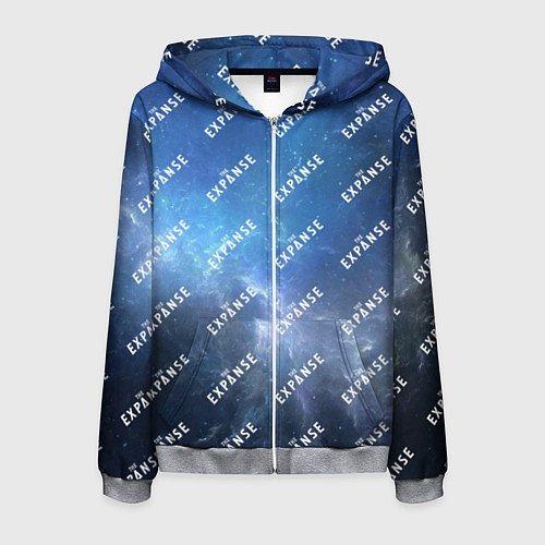 Мужская толстовка на молнии The Expanse pattern / 3D-Меланж – фото 1