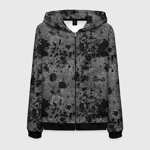 Мужская толстовка на молнии Камуфляж Metro / 3D-Черный – фото 1