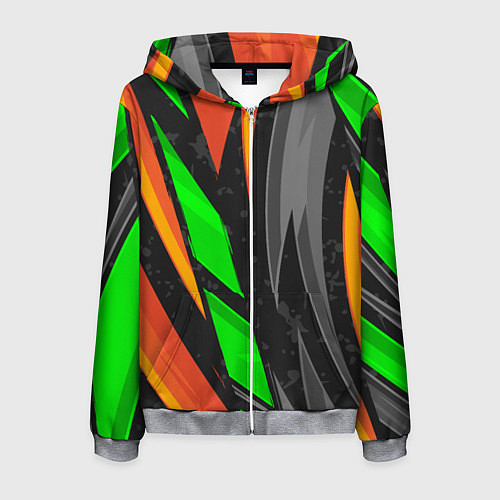 Мужская толстовка на молнии Абстракция / 3D-Меланж – фото 1