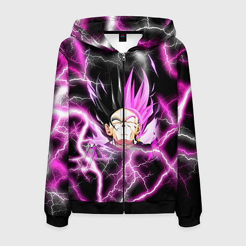 Мужская толстовка на молнии Драгон Бол Гоку Блек Dragon Ball / 3D-Черный – фото 1