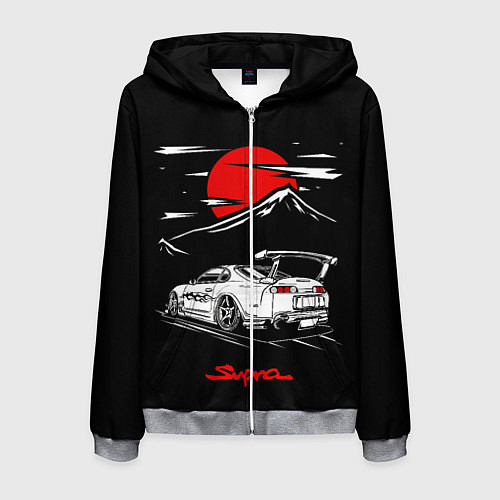 Мужская толстовка на молнии Тойота супра - JDM Style / 3D-Меланж – фото 1