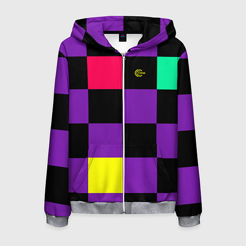 Мужская толстовка на молнии FIRM прямо из 80х / 3D-Меланж – фото 1