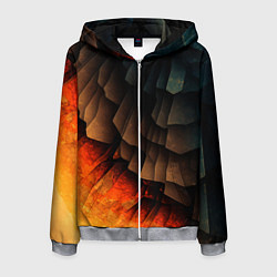 Толстовка 3D на молнии мужская Абстракция текстуры пышных юбок, цвет: 3D-меланж