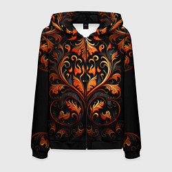 Мужская толстовка на молнии Огненные узоры
