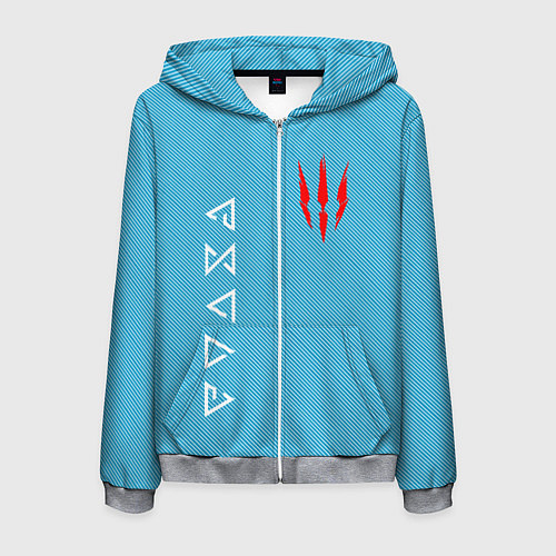 Мужская толстовка на молнии The Witcher Геральт / 3D-Меланж – фото 1