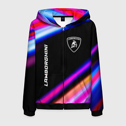 Мужская толстовка на молнии Lamborghini speed lights