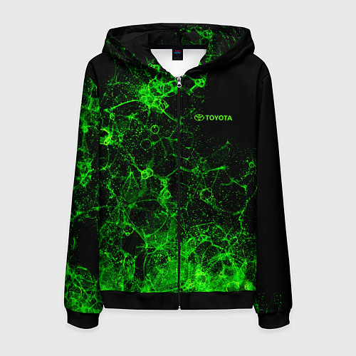 Мужская толстовка на молнии Toyota sign / 3D-Черный – фото 1