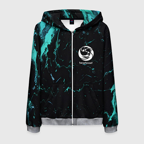 Мужская толстовка на молнии Beastcoast абстракт / 3D-Меланж – фото 1
