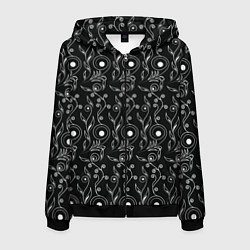 Мужская толстовка на молнии Black style pattern