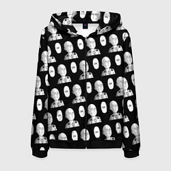 Толстовка 3D на молнии мужская Saitama - ok pattern, цвет: 3D-черный