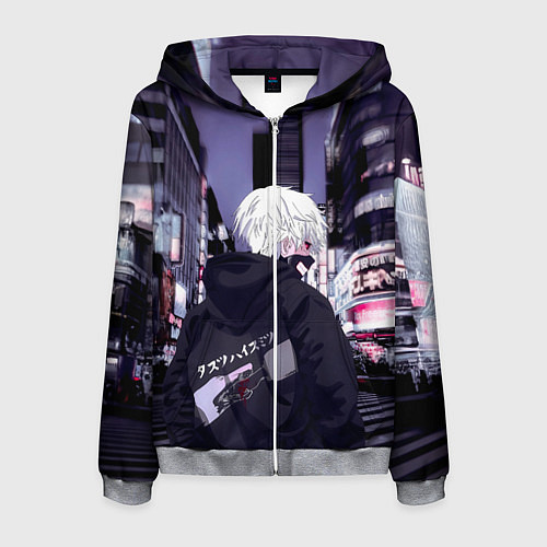 Мужская толстовка на молнии Kaneki Ken / 3D-Меланж – фото 1
