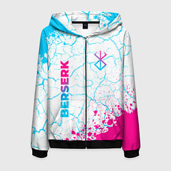 Мужская толстовка на молнии Berserk neon gradient style: надпись, символ