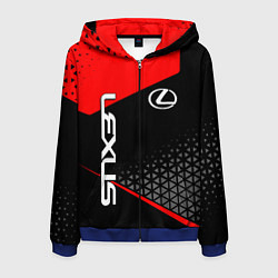 Толстовка 3D на молнии мужская Lexus - red sportwear, цвет: 3D-синий