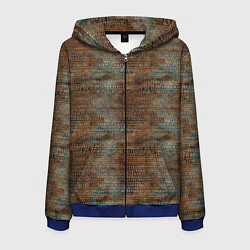 Мужская толстовка на молнии Египетские иероглифы паттерн