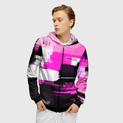Толстовка 3D на молнии мужская Black pink - girl-group - South Korea, цвет: 3D-черный — фото 2