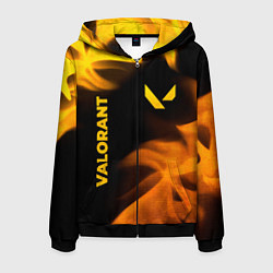 Толстовка 3D на молнии мужская Valorant - gold gradient вертикально, цвет: 3D-черный