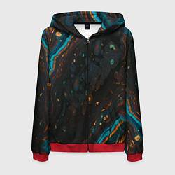 Мужская толстовка на молнии Разводы на нефтяной луже