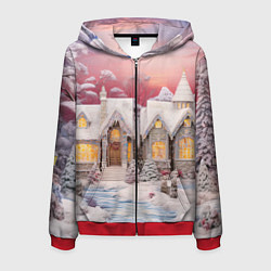 Мужская толстовка на молнии Звезды и подарки новогодней ночи