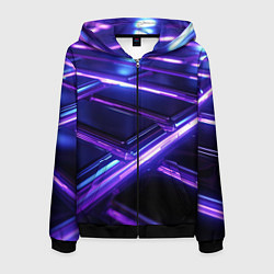 Мужская толстовка на молнии Фиолетовые неоновые плиты