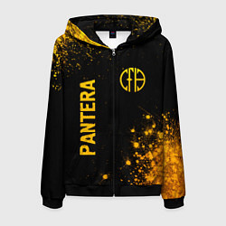 Мужская толстовка на молнии Pantera - gold gradient вертикально