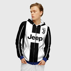 Толстовка 3D на молнии мужская Juventus collection, цвет: 3D-синий — фото 2