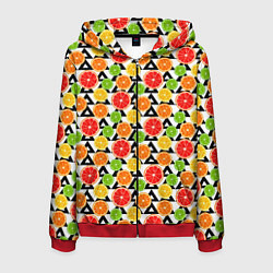 Мужская толстовка на молнии Citrus pattern