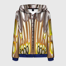 Мужская толстовка на молнии Абстрактный рисунок по мотивам крыла бабочки