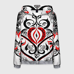 Мужская толстовка на молнии Цветные узоры