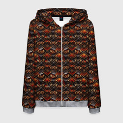 Мужская толстовка на молнии Паттерн абстрактный плиткой