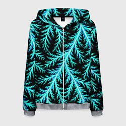 Толстовка 3D на молнии мужская Разряды электричества Tie Dye, цвет: 3D-меланж
