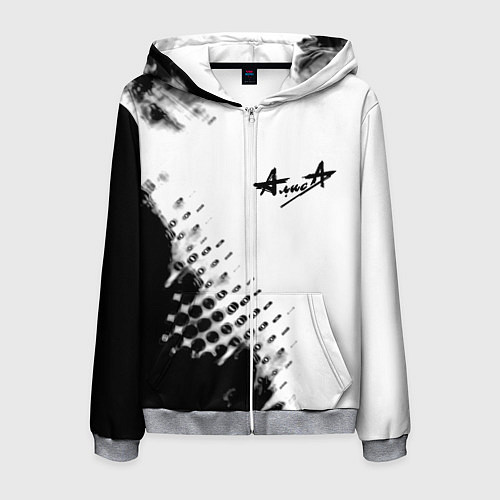 Мужская толстовка на молнии Алиса краски текстура / 3D-Меланж – фото 1