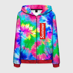 Мужская толстовка на молнии Color abstraction - summer