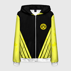 Мужская толстовка на молнии Borussia geometry yellow