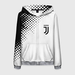 Толстовка 3D на молнии мужская Juventus sport black geometry, цвет: 3D-меланж