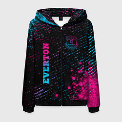 Мужская толстовка на молнии Everton - neon gradient вертикально