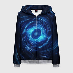 Мужская толстовка на молнии Взрыв синий геометрической абстракции