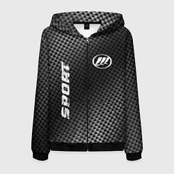 Толстовка 3D на молнии мужская Lifan sport carbon, цвет: 3D-черный