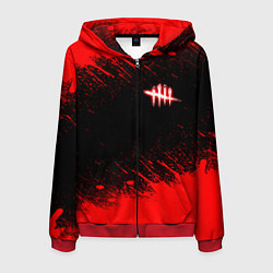 Толстовка 3D на молнии мужская Dead by daylight огненный, цвет: 3D-красный