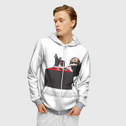 Толстовка 3D на молнии мужская МАМЕН ХАЦКЕР, цвет: 3D-меланж — фото 2