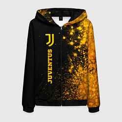 Мужская толстовка на молнии Juventus - gold gradient по-вертикали