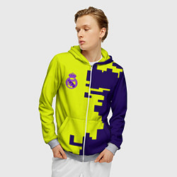 Толстовка 3D на молнии мужская Barcelona fc sport club, цвет: 3D-меланж — фото 2